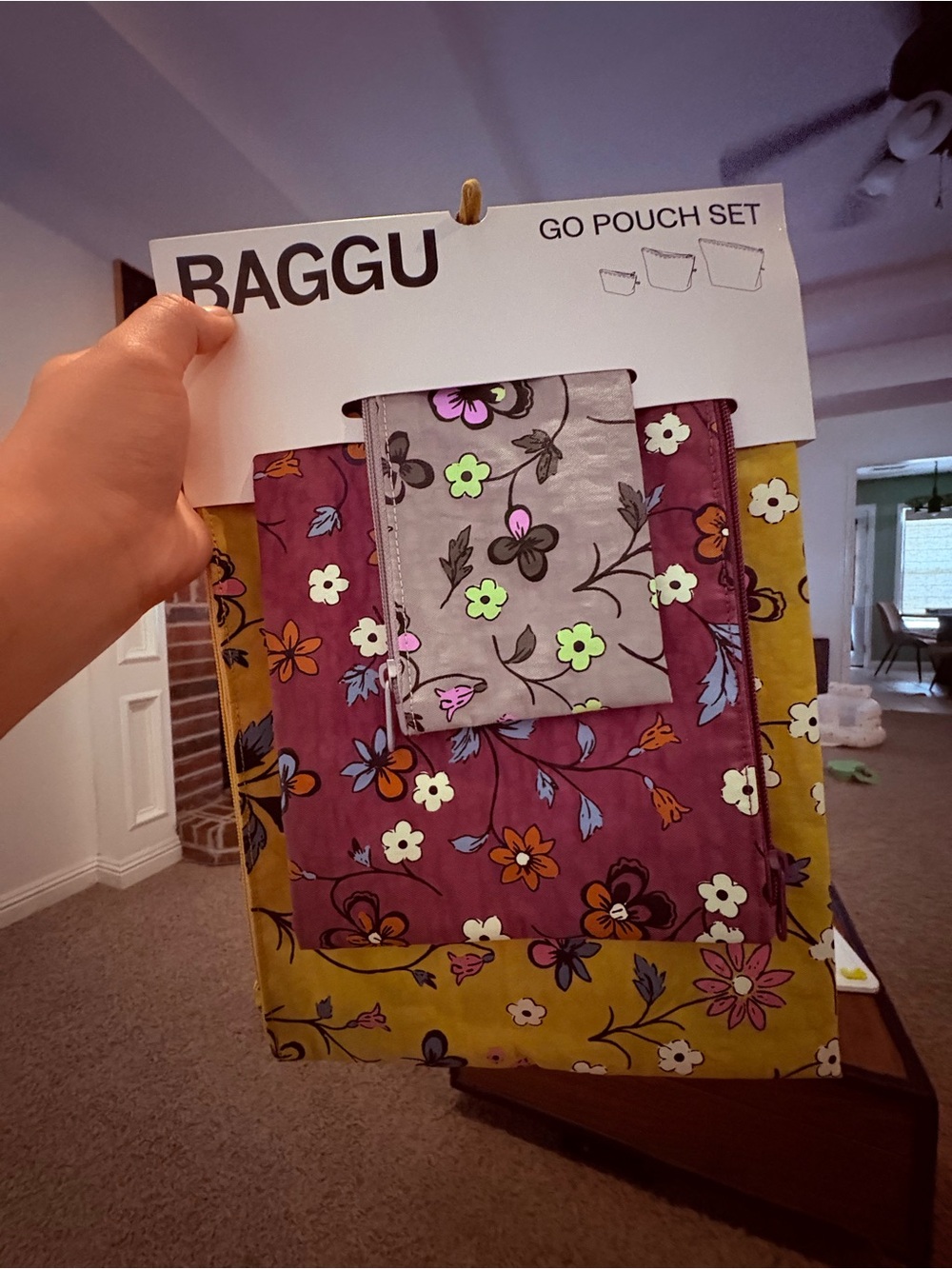 BAGGU Go Pouch Set in Wildwood Mix